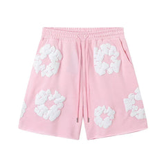 Denim Tears Foam Print Casual Shorts Pink